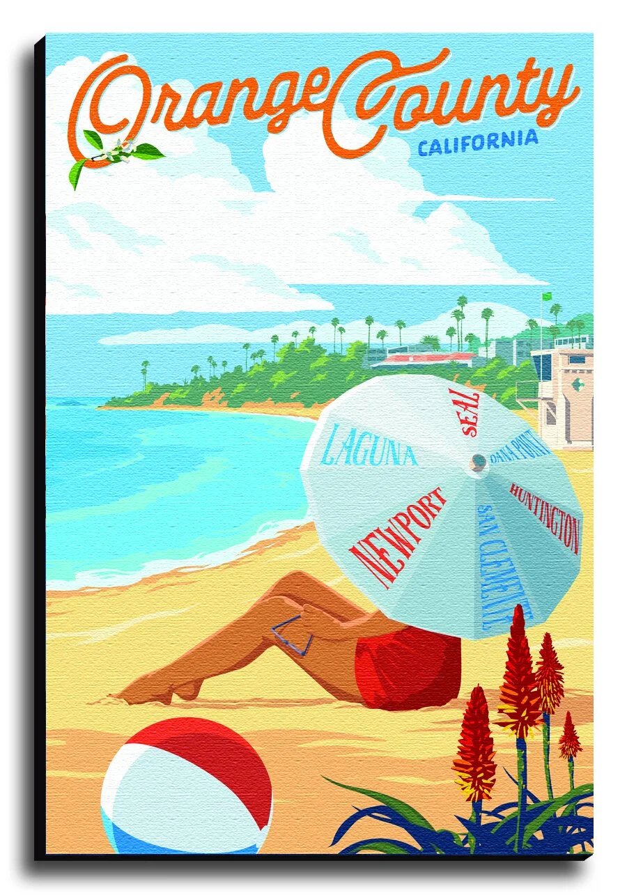 【セット商品】Orange&Parkアート（額あり）&カリフォルニアサインアート Florida, Orange Grove Vintage Sign art prints, metal signs